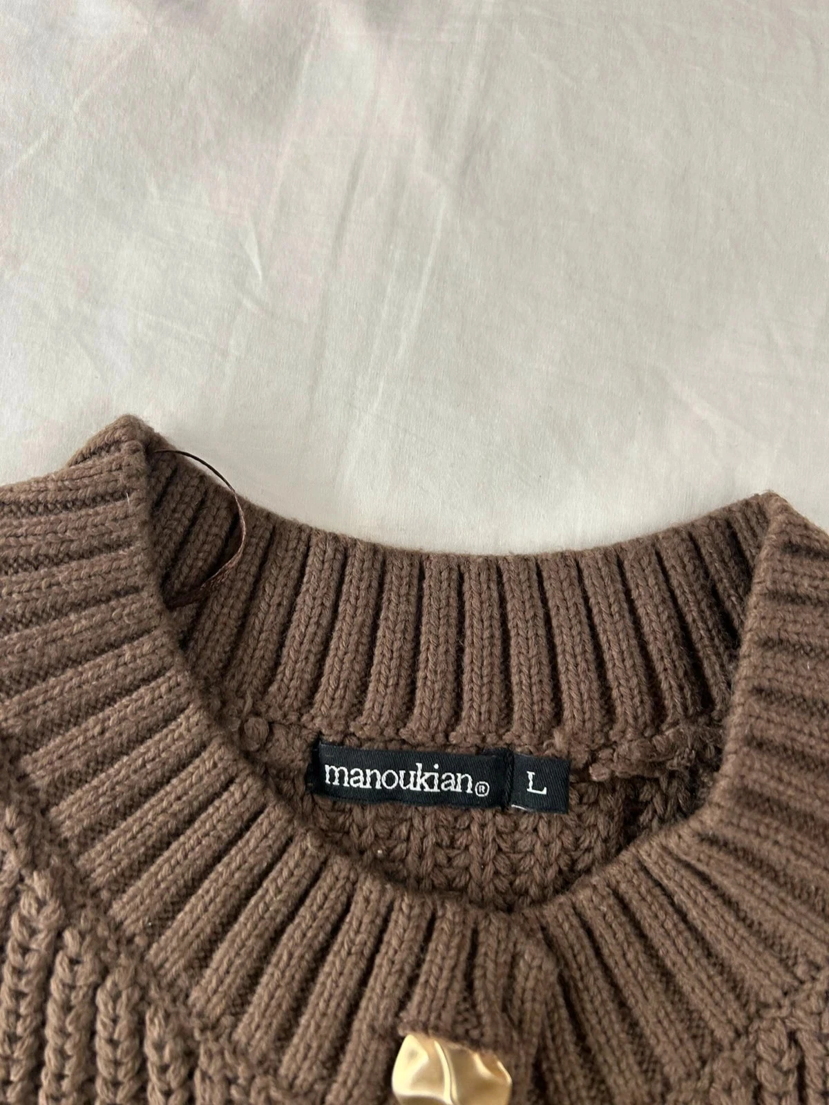 Vintage brown manoukian cardigan vest – photo 4